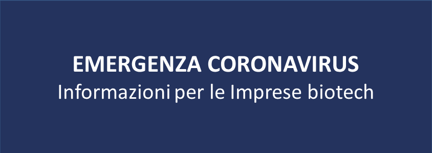 Informazioni per imprese biotech su coronavirus