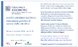 Invito aperitivo biotech